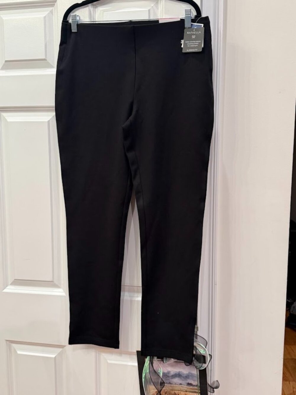 Rafaella Black Slim-Leg Dress Pants